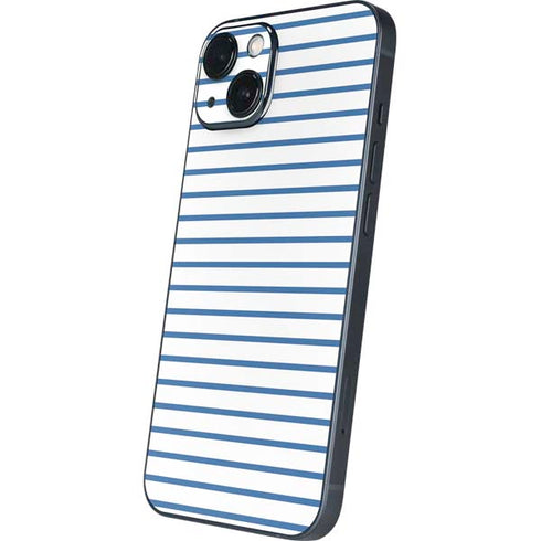 Blue and White Stripes iPhone 14 Plus Skin